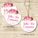 Pink And Gold Christening Stickers Or Favor Tags