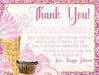 Pink And Gold Sweets Birthday Thank You Cards