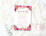Pink And Gold Wedding Save The Date Cards