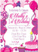 Pink And Purple 1st Birthday Party Invitations
