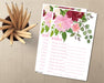 Pink & Burgundy Floral Baby Shower Wish Cards