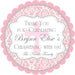 Pink Christening Stickers Or Favor Tags
