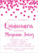Pink Confetti Quinceanera Invitations