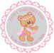 Pink Cupid Teddy Bear Valentine's Day Stickers