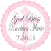 Pink God Bless Stickers Or Favor Tags