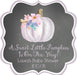 Pink & Lavender Fall Pumpkin Baby Shower Stickers Or Favor Tags