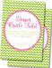 Pink & Lime Chevron Diaper Raffle Tickets