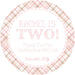Pink Plaid Birthday Party Stickers Or Favor Tags