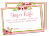 Pink Rustic Diaper Raffle Tickets