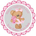 Pink Teddy Bear Valentine's Day Stickers