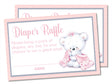 Pink Teddy Bear Baby Shower Diaper Raffle Instant PDF