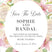 Pink blush green wedding save the date cards