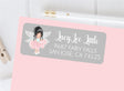 Pink fairy return address labels with princess fairy illustration