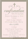 Pink gray confirmation invitation suitable for religious celebrations