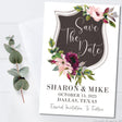 Pink magenta crest wedding save the date