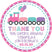 Pink pastel train birthday sticker design