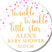 Pink star baby shower sticker with twinkle little star wording