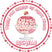 Pink strawberry ice cream sundae birthday sticker with cherry on top