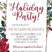 Poinsettia Christmas Or Holiday Party Invitations