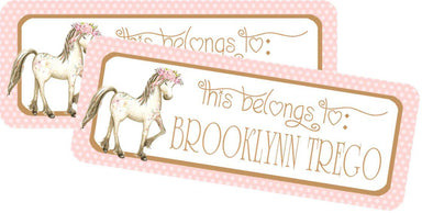Pony Horse Back To School Supply Name Labels