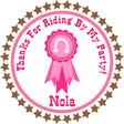Pony themed award ribbon sticker design