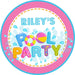 Pool Birthday Party Stickers or Favor Tags