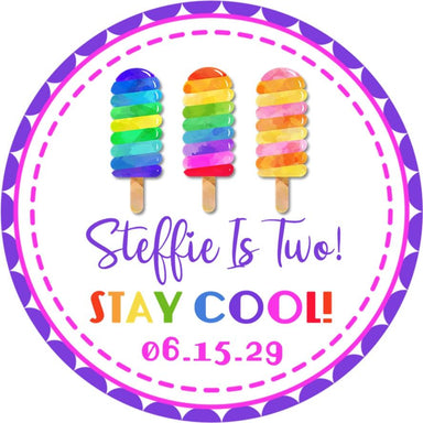 Popsicle Birthday Party Stickers Or Favor Tags