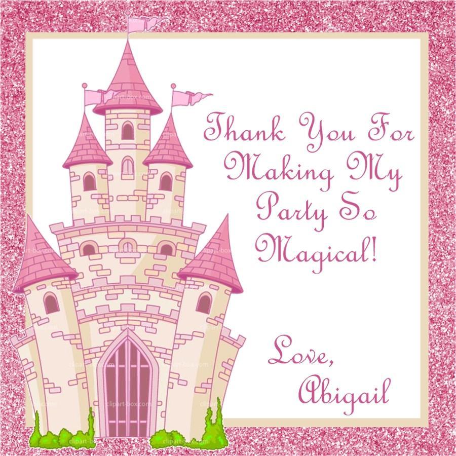 Princess Castle Birthday Party Favor Stickers Or Tags