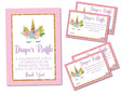 Printable Unicorn Baby Shower Diaper Raffle Sign and Tickets