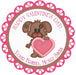 Puppy Dog Valentine's Day Stickers