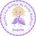Purple Princess Birthday Party Stickers