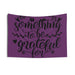 Purple Thankful Indoor Wall Tapestries