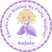 Purple standing princess birthday sticker with customizable character