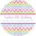 Rainbow Birthday Party Stickers Or Favor Tags