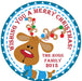 Red And Blue Reindeer Christmas Stickers
