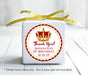 Red And Gold Royal Birthday Party Stickers Or Favor Tags