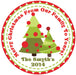 Red And Green Christmas Tree Stickers