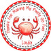 Red Crab Under The Sea Birthday Party Stickers