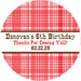 Red Western Birthday Party Stickers Or Favor Tags