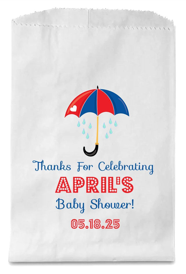 Red White & Blue Baby Shower Favor Bags