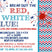 Red white and blue 4th of July BBQ invitation chevron pattern