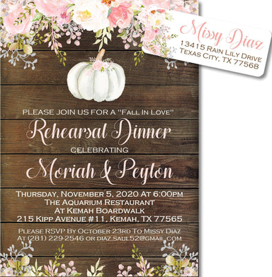 Rehearsal Dinner Invitations For Missy Diaz