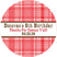 Rodeo party favor label with gingham print