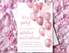 Rose Pink Balloon Sweet 16 Party Invitations