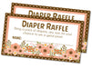Rustic Floral Diaper Raffle Tickets