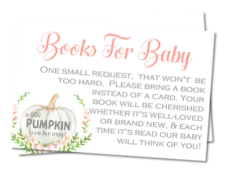 Rustic White Pumpkin Book Request Cards Printable