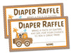 Safari Animals Diaper Raffle Tickets
