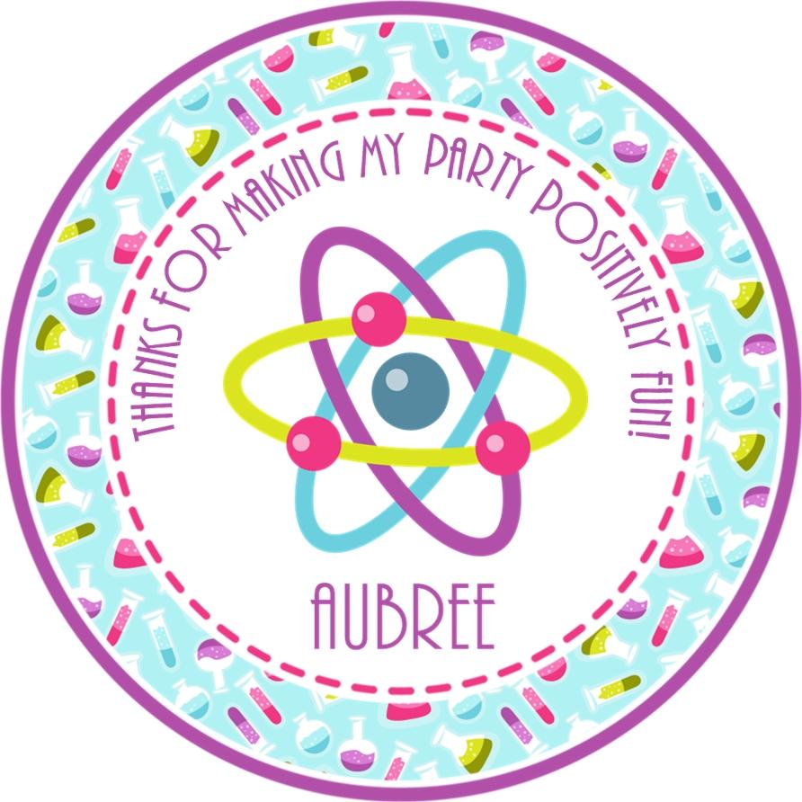 Science Birthday Party Stickers Or Favor Tags