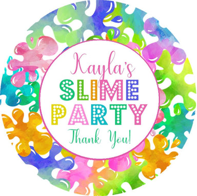 Slime Birthday Party Stickers Or Favor Tags