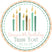 Soft pastel candles birthday favor label